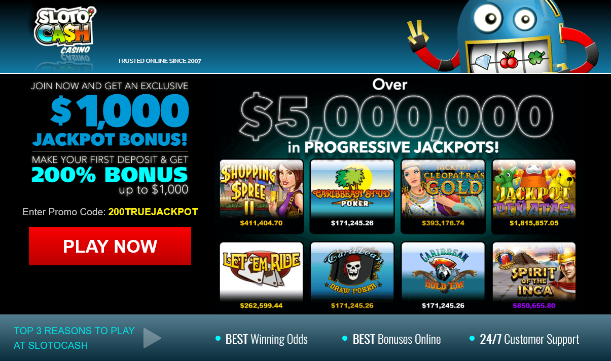 Slotocash
                                                  Progressive Jackpots