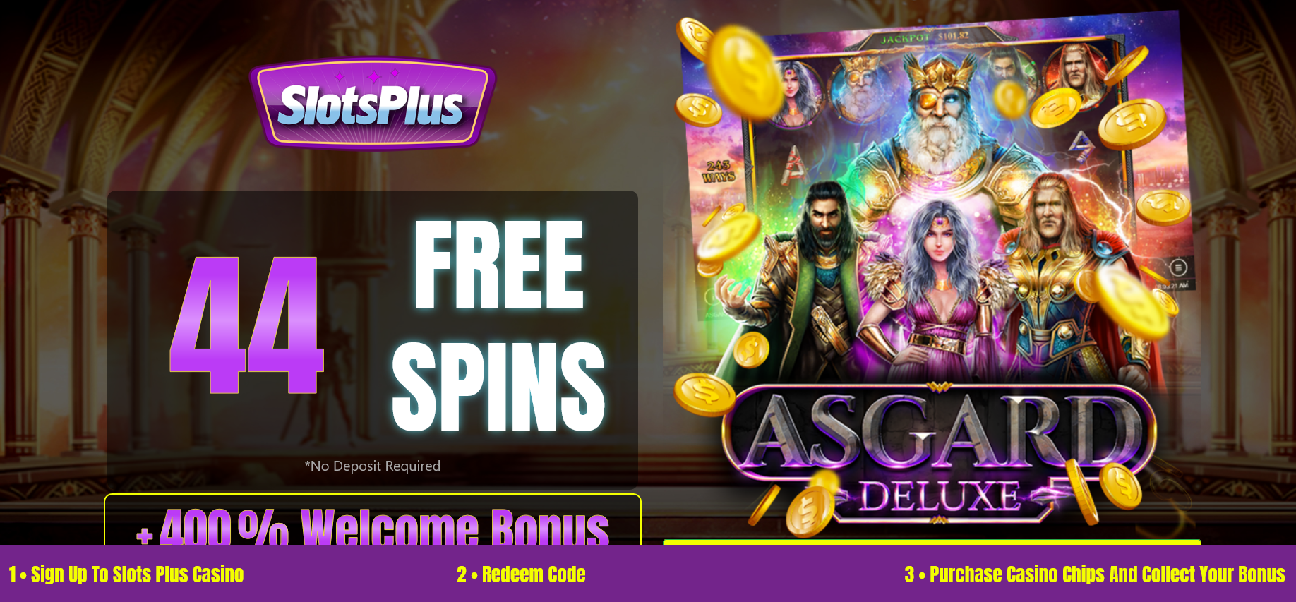 400% WELCOME BONUS + 44
                                          FREE SPINS