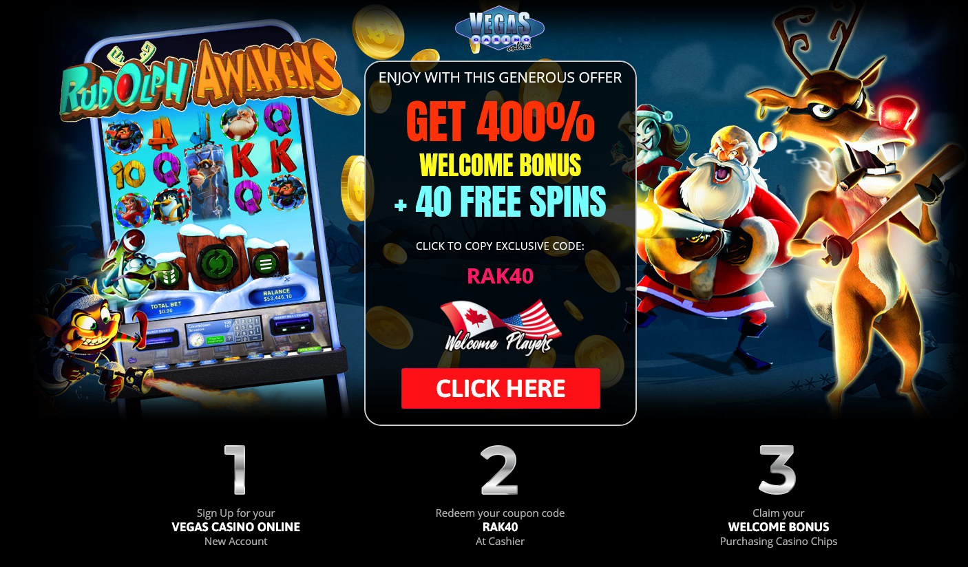 Vegas Casino Online-400% WELCOME BONUS + 40 FREE SPINS